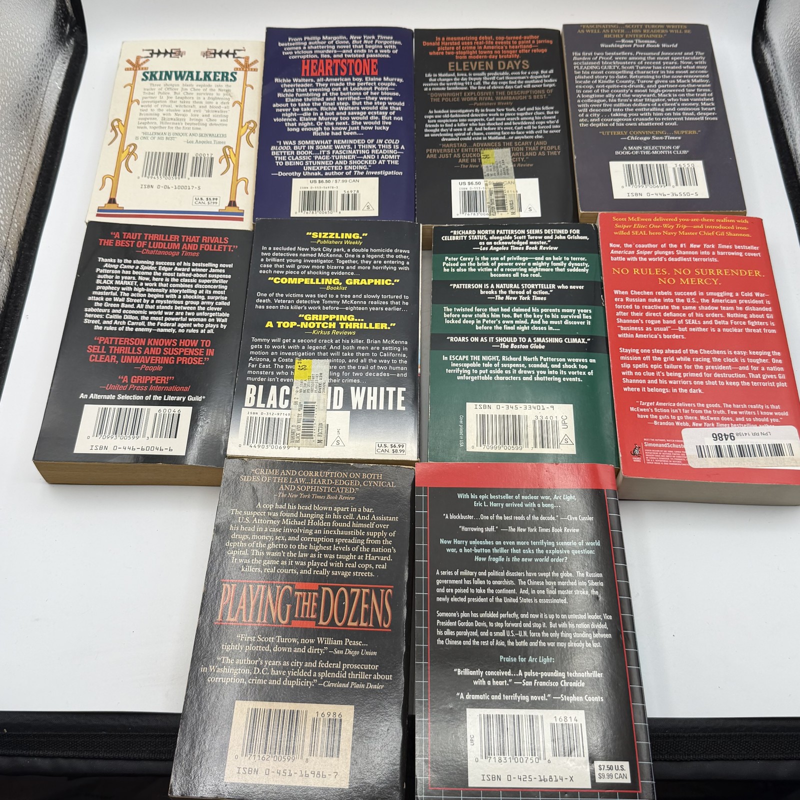 Lot of 10 Thriller Suspense Crime Fiction Paperback Books
