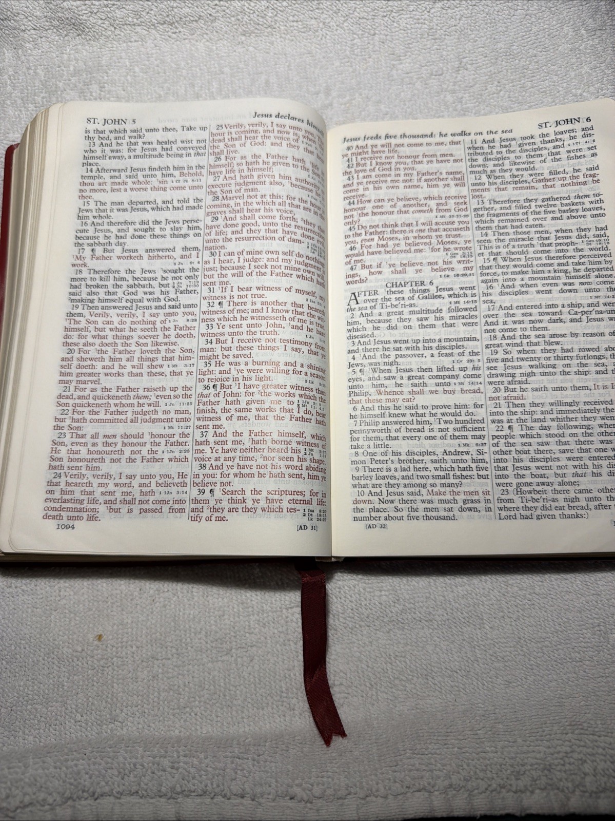 Holy Bible Red Letter Verse Reference Concordance Holman Company Ref Jewel Ed