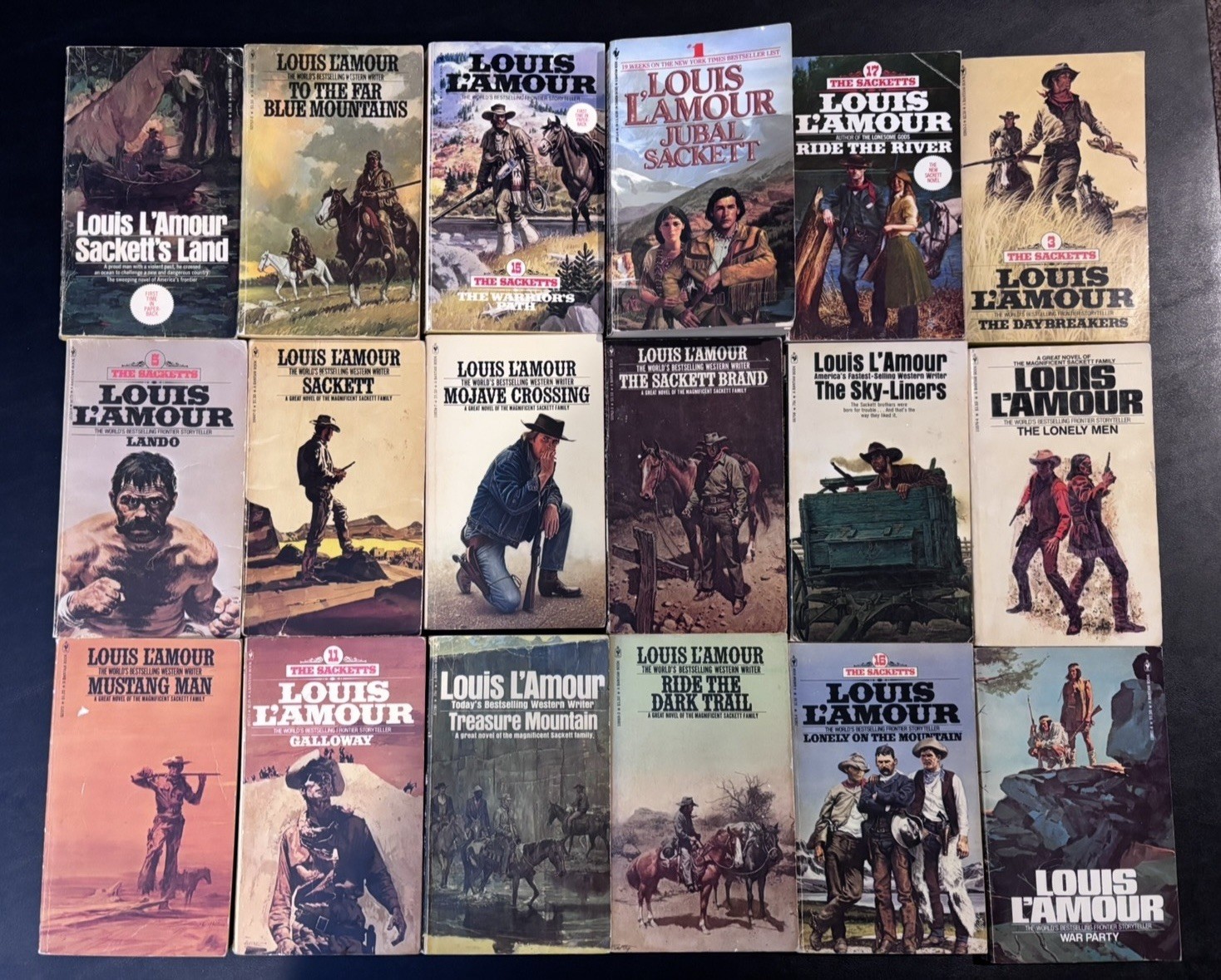 LOUIS L’AMOUR Complete 18 Book SACKETTS Series Vintage WESTERNS only $4 each!!