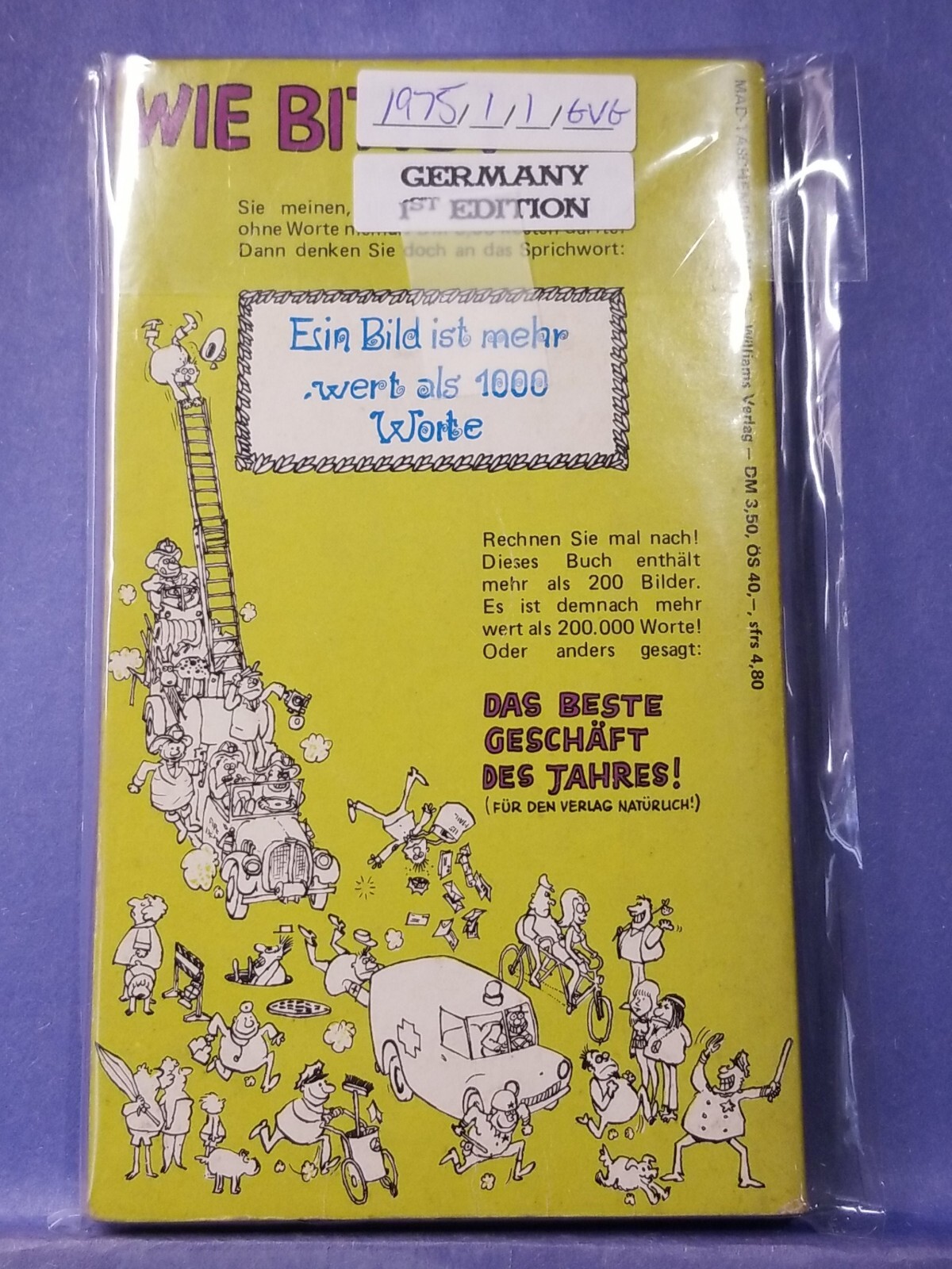 GERMAN MAD Magazine Paperback Book: #7 Deutsches Taschenbuch 1975 1st GVG