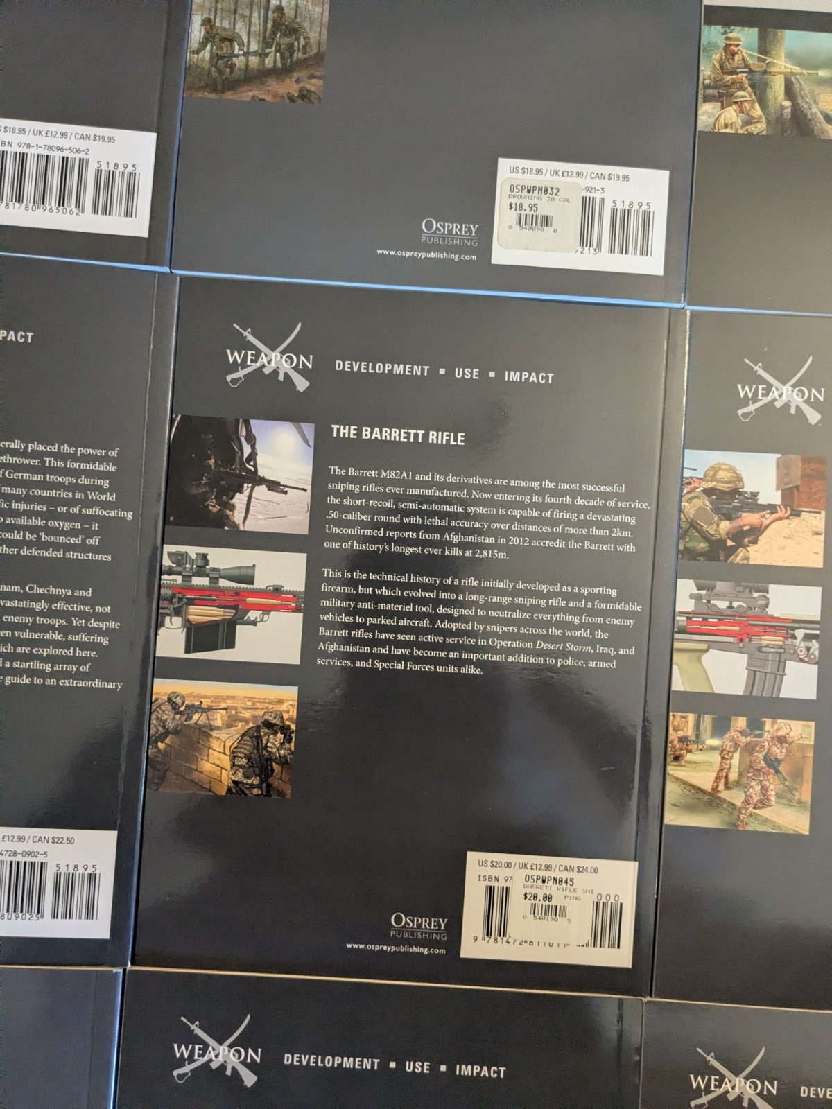 Lot of 10 Osprey WEAPONS series Illustrated Military history book 26-58