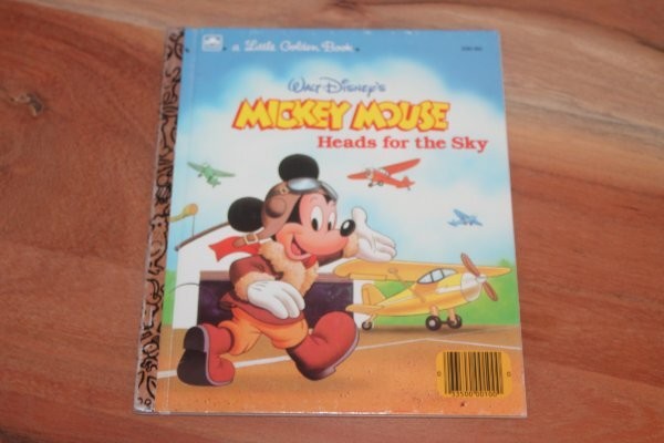 New Vintage Little Golden Book Mickey Mouse Heads for the Sky & Those were Days