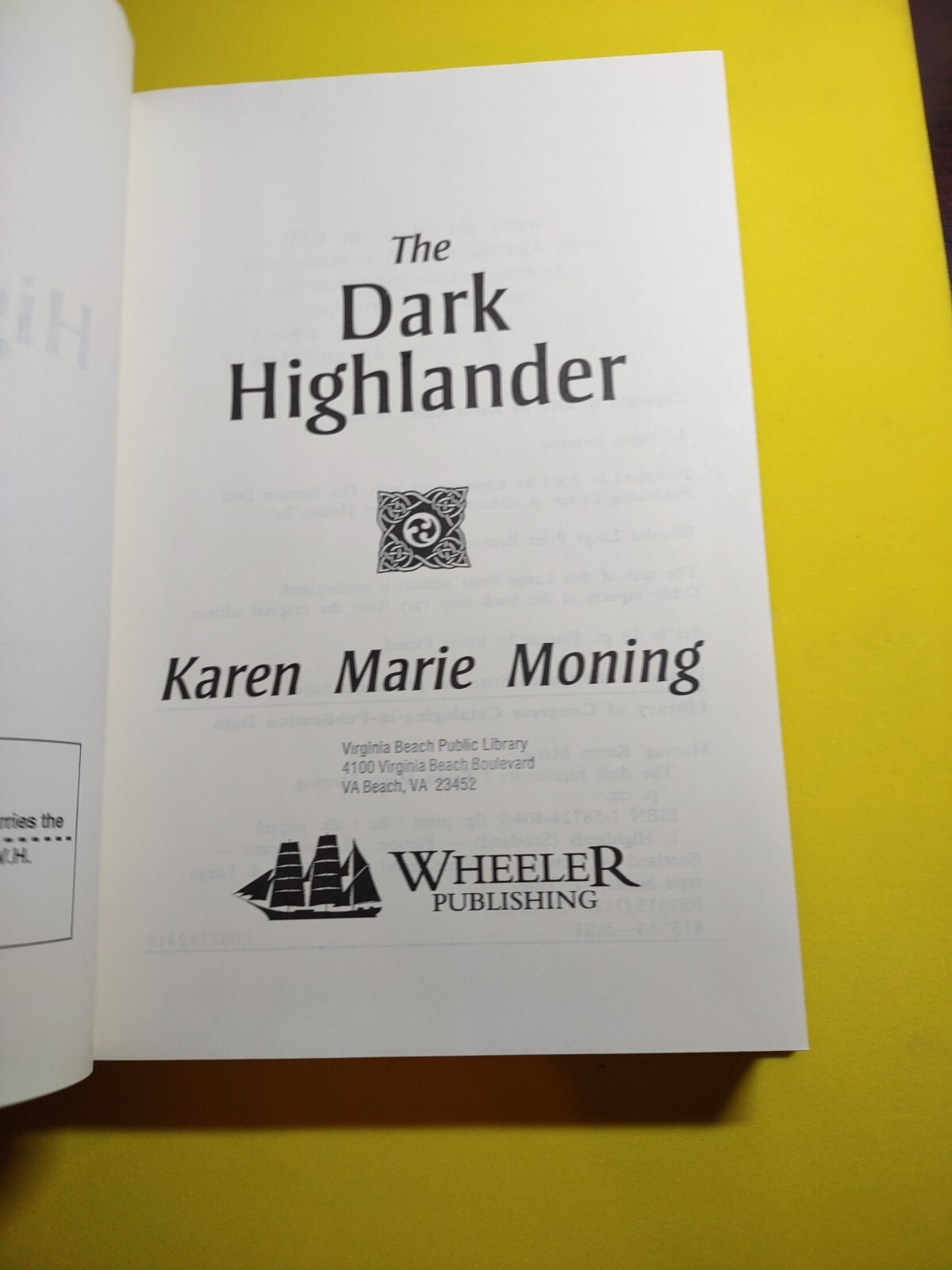 Highlander Ser.: The Dark Highlander (2003, Hardcover, Large Type / large print