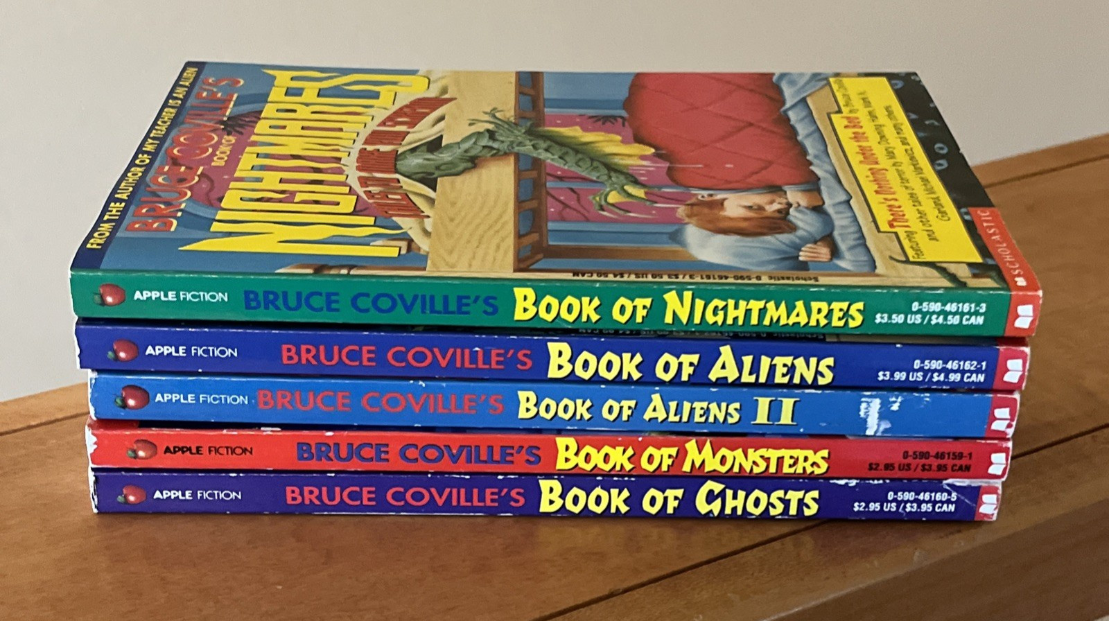 Lot of 5 1990s Bruce Coville PB Book of Monsters / Ghosts / Aliens / Nightmares
