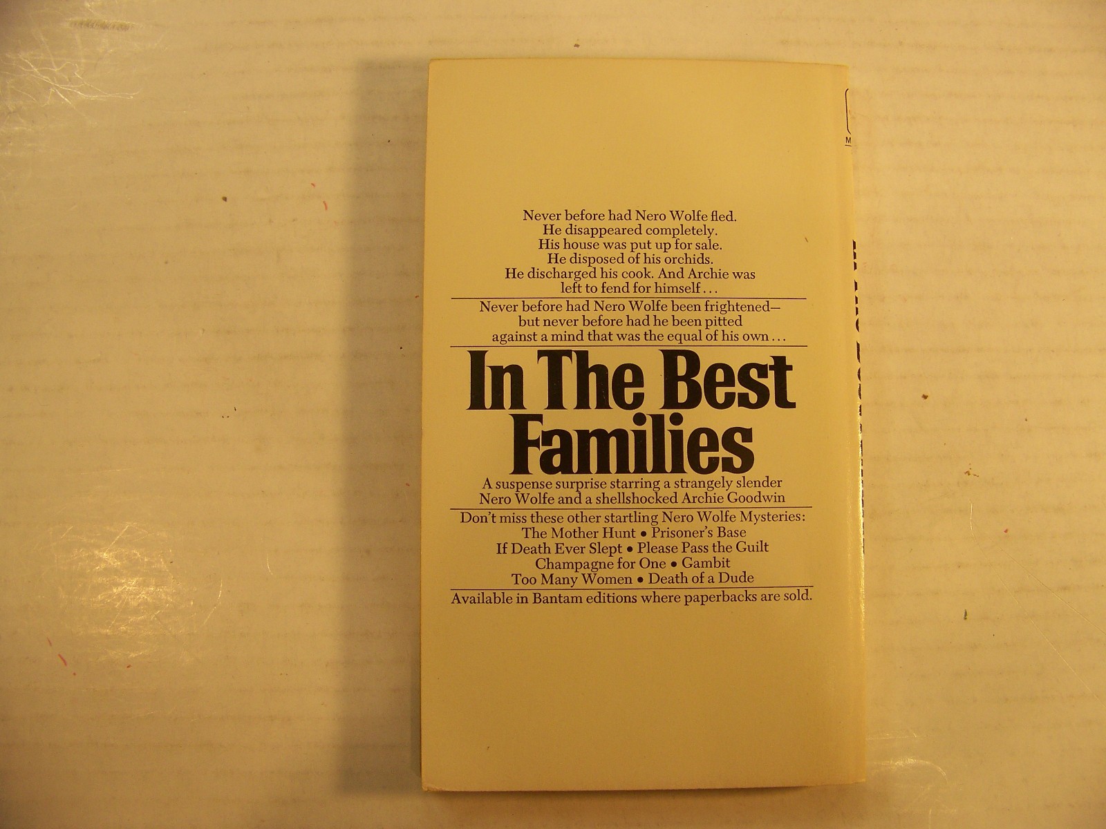 NERO WOLFE – Lot of 8 Classic Paperback Books NEW [ Free H & S ]