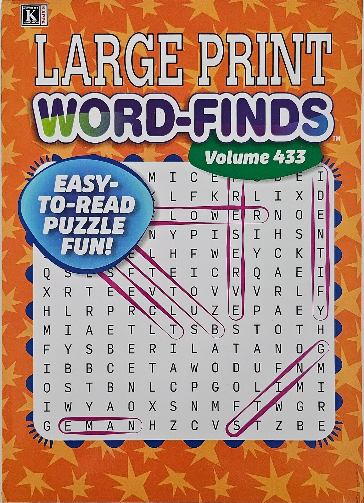5 Large Print Word-Finds Puzzle Books Kappa Games Vol #428-434 ~ Search,Hunt NEW