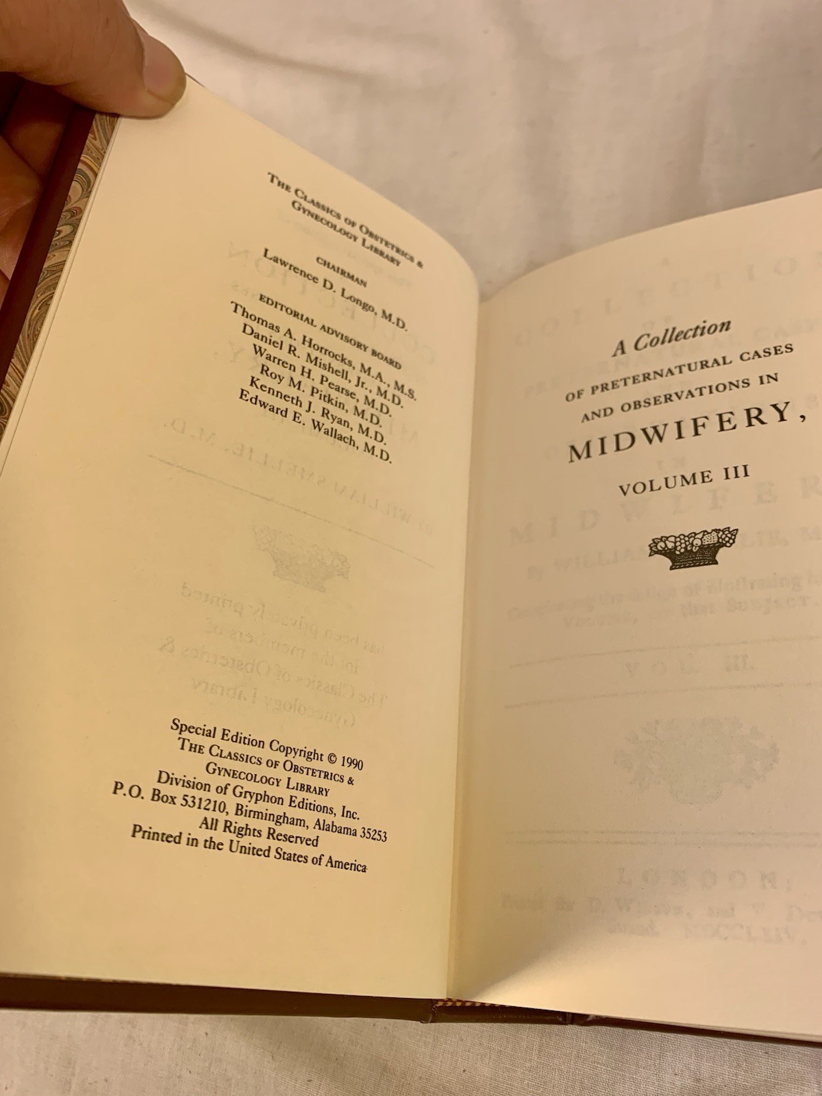 Smellie TREATISE ON THEORY & PRACTICE MIDWIFERY CASES VOLS 2 & 3 Near Mint 1990