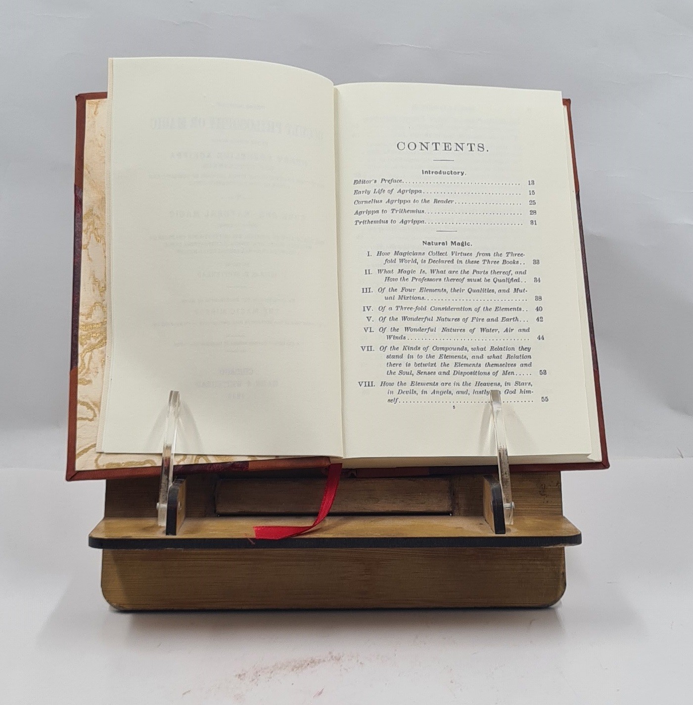 Three books of occult philosophy or magic 1898 [LEATHER BOUND]