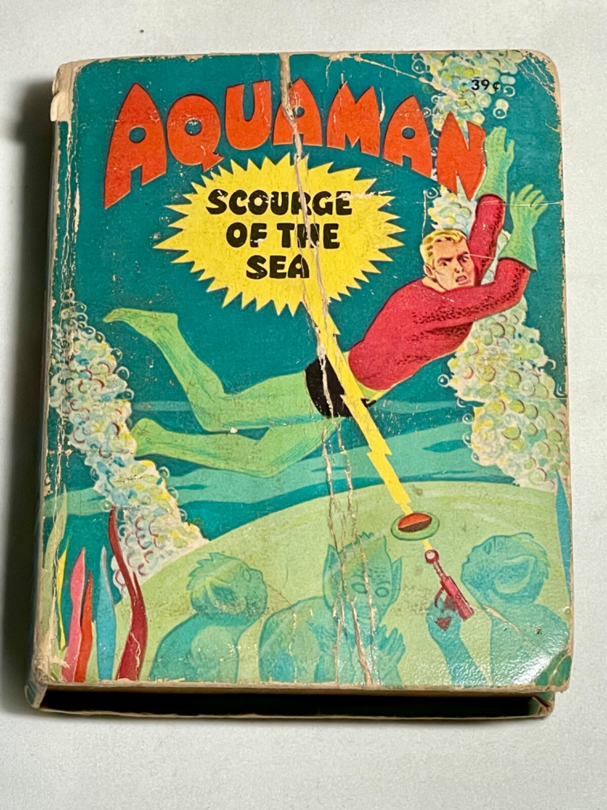 Big Little Book Whitman Aquaman, Batman and Fantastic Four Lot of 3 Books used