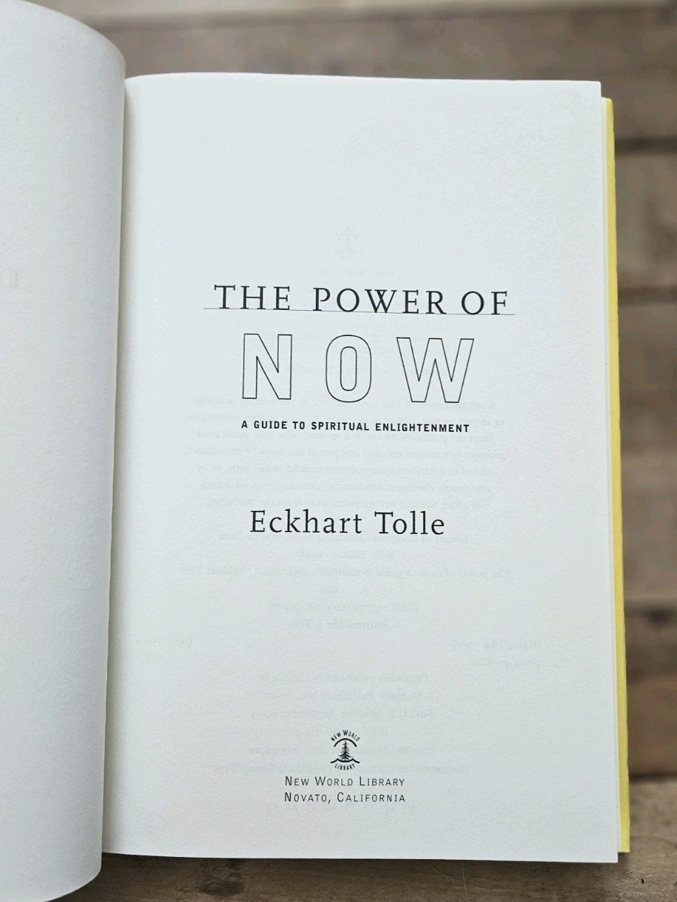 1st Edition : The Power of Now by Eckhart Tolle Spirituality Self-Help HC Book