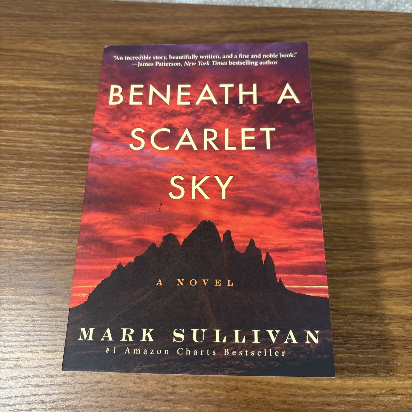 Beneath a Scarlet Sky by Mark Sullivan (2017, Trade Paperback) FREE SHIPPING