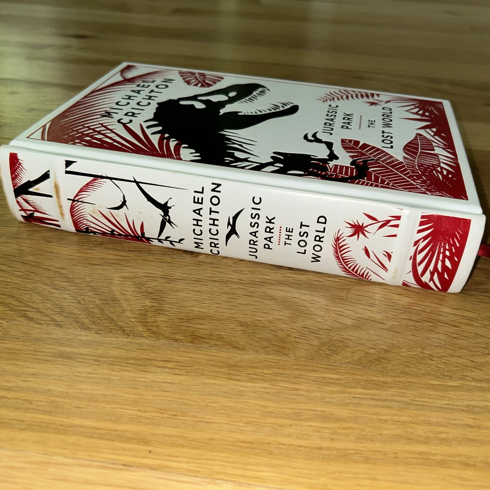 ❤️ JURASSIC PARK / THE LOST WORLD Michael Crichton Leather Bound 2013 Collectors