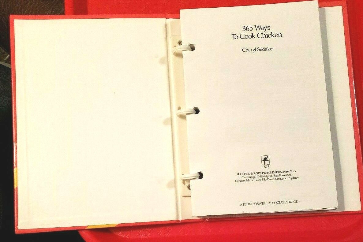 365 Ways to Cook Chicken by Cheryl Sedaker (1986 Hardcover with spiral binding)