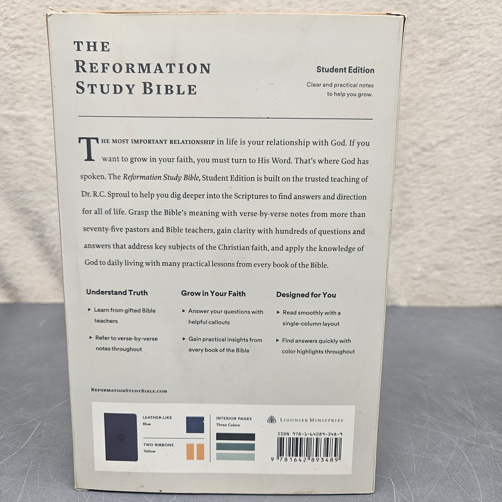 The Reformation Study Bible Student Edition ESV Blue Leather-Like R.C. Sproul