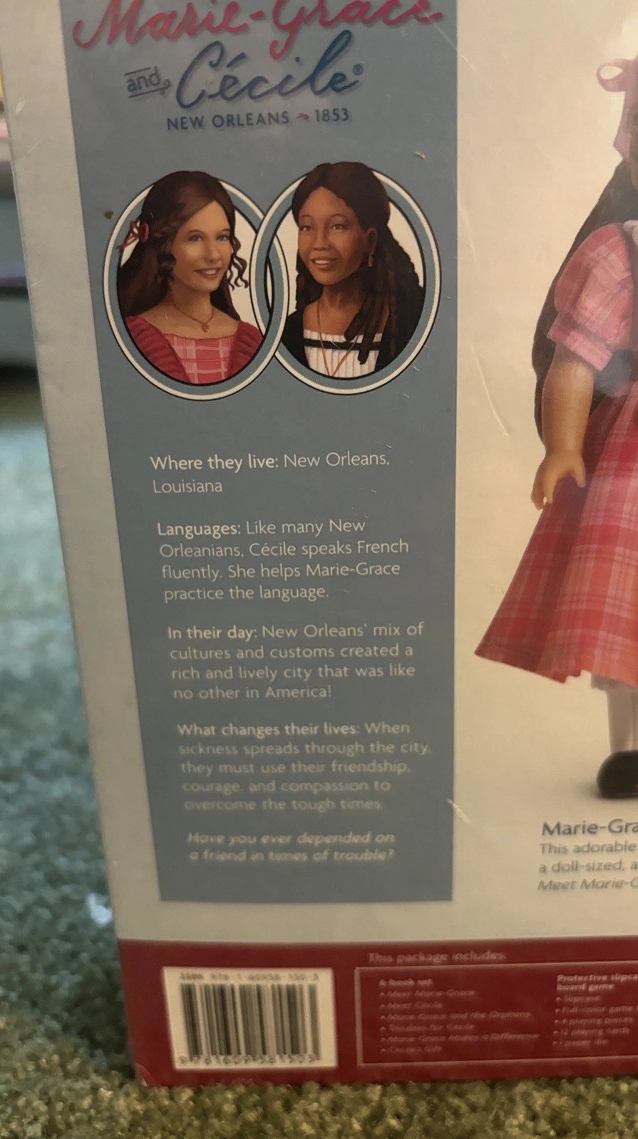 American Girl Cecile and Marie-Grace Boxed 6 Book Set & Marie-Grace Mini Doll