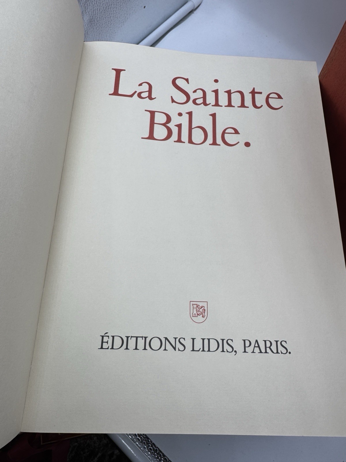 La Sainte Bible Editions Lidis 1973 – Paris Luxury Edition