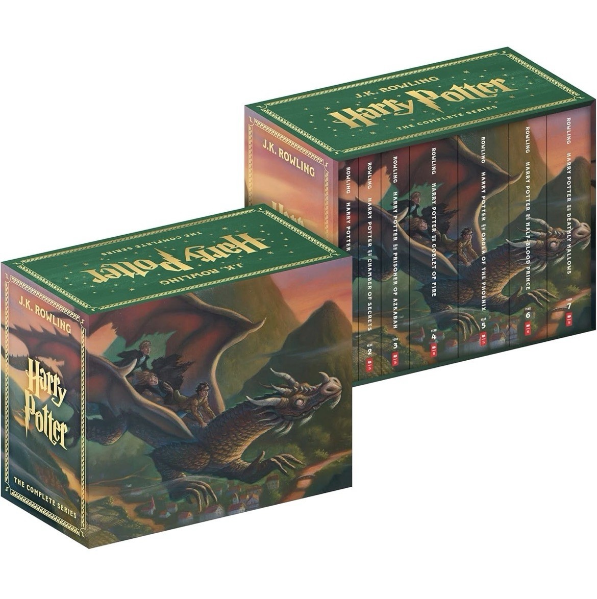 Harry Potter Paperback Boxset #1-7 by J. K. Rowling (2009, Hardcover)