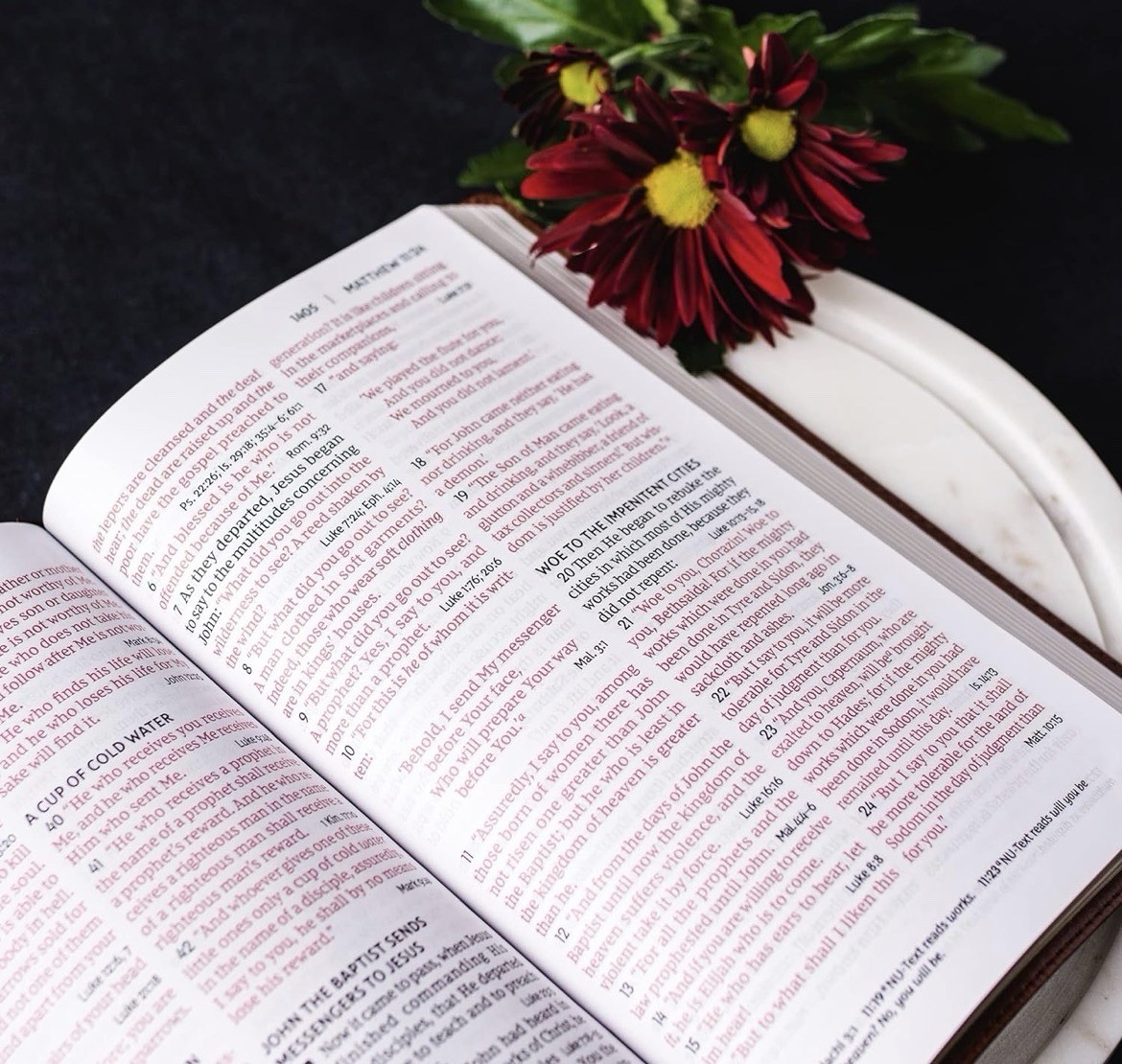 MAGNETIC CLOSURE NKJV LARGE PRINT(10.5pt) CUSTOM ENGRAVED Personal Bible