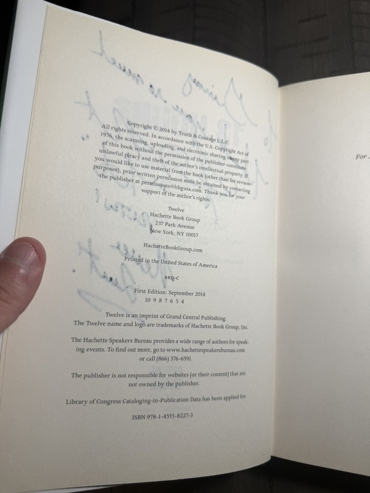 13 Hours in Benghazi by Mitchell Zuckoff SIGNED Kris „Tanto“ Paronto w/ Program!