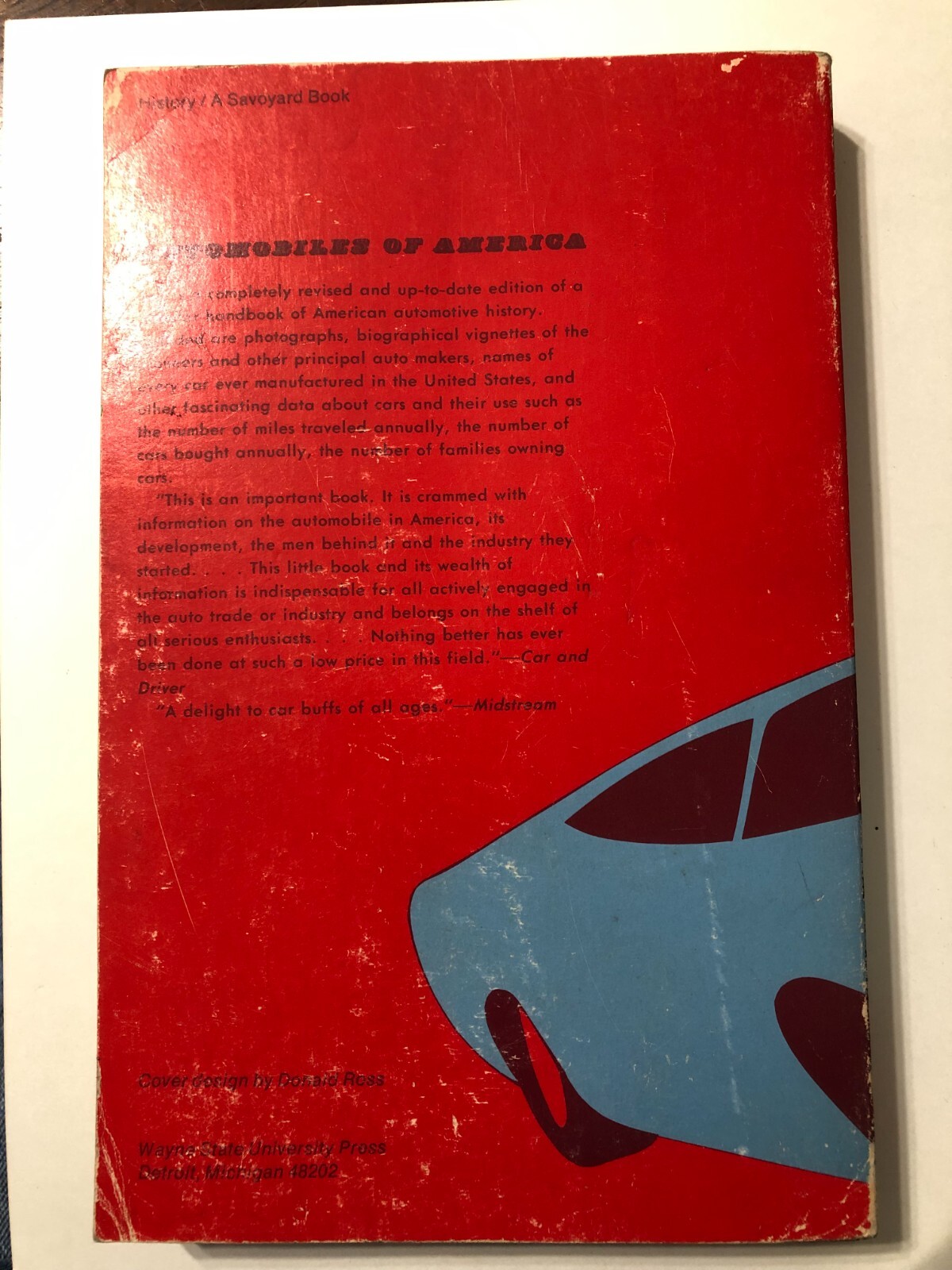 Automobiles of America (1974) Automobile Mfg. Assoc. Softcover Book 301 Pages
