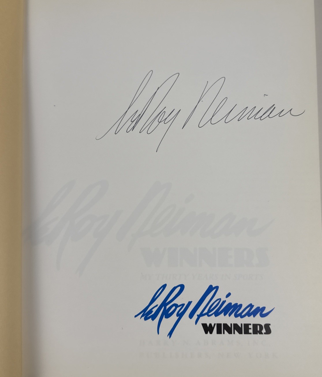 Signed LeRoy Neiman Winners My Thirty Years In Sports 1983 HC 1st Edition