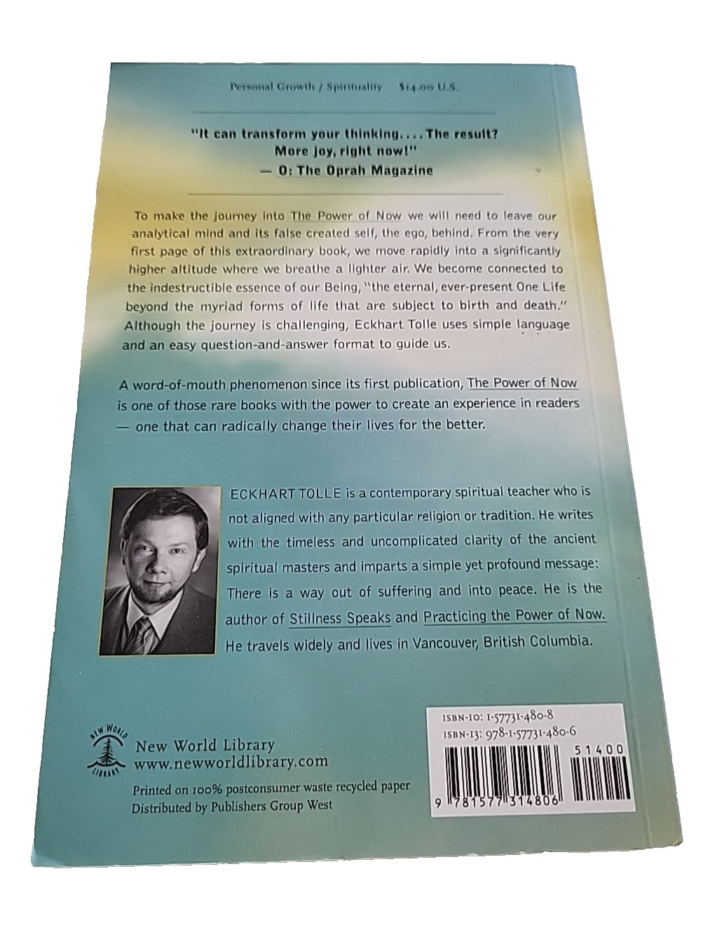 Power of Now : A Guide to Spiritual Enlightenment by Eckhart Tolle (2004)