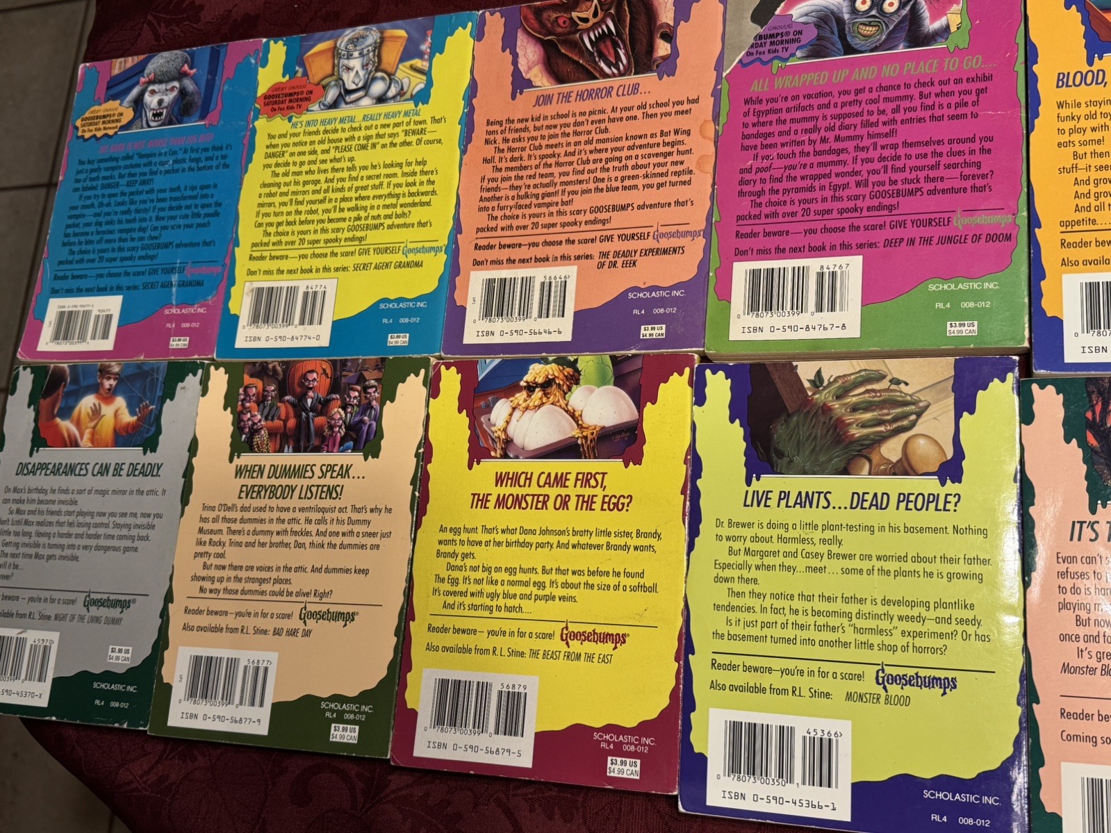 R.L. STINE GOOSEBUMPS LOT 17 BOOKS USED PRE OWNED PRE LOVED (READ DESCRIPTION) !