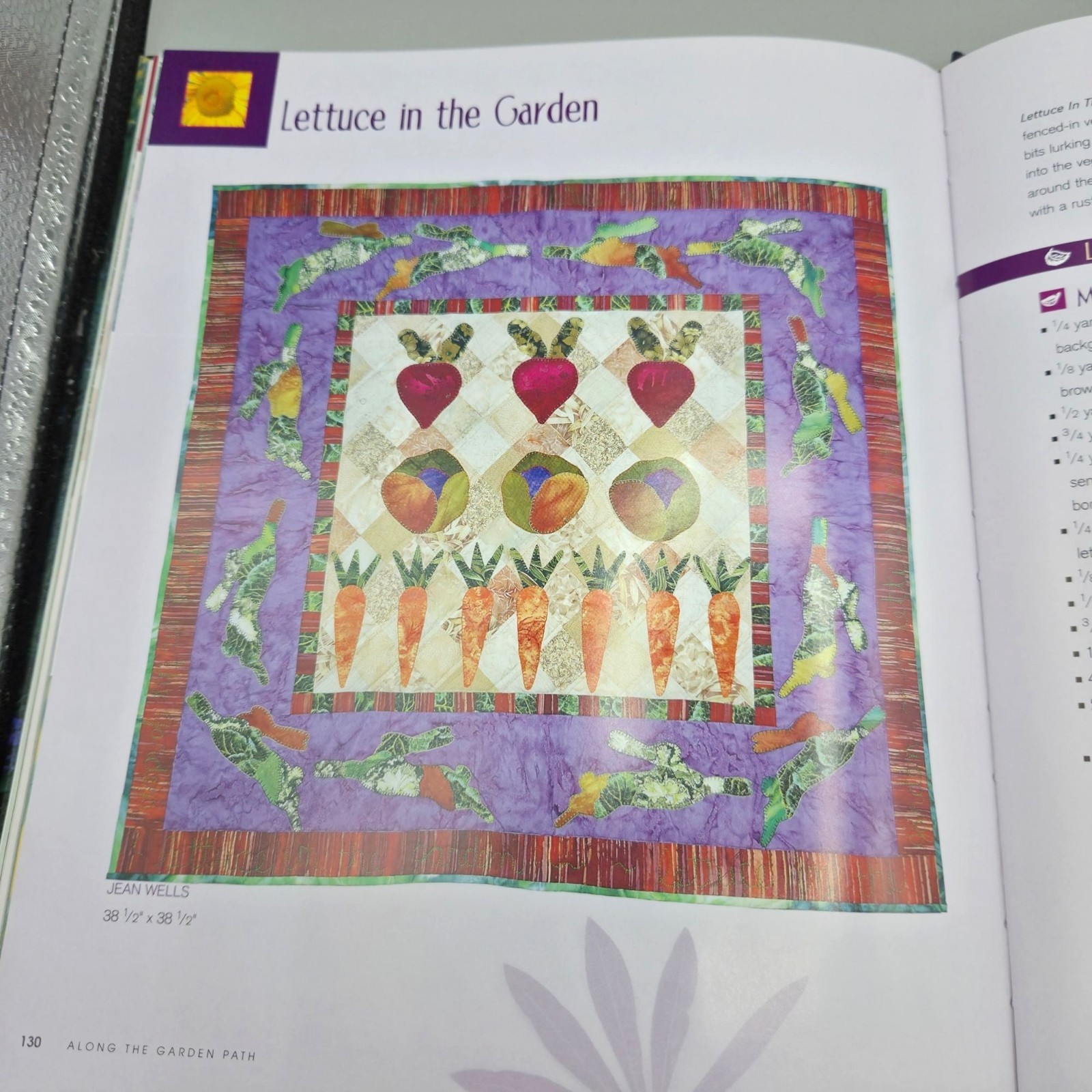 Along The Garden Path Quilting Book Hardcover By Jean & Valori Wells