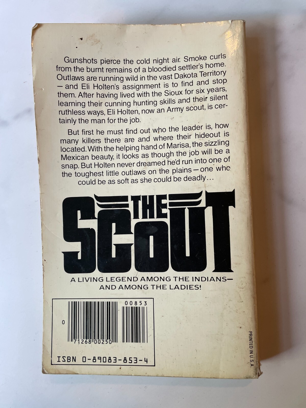 The Scout #3 – Outlaw Canyon – Action Adventure Western Novel – Buck Gentry 1981