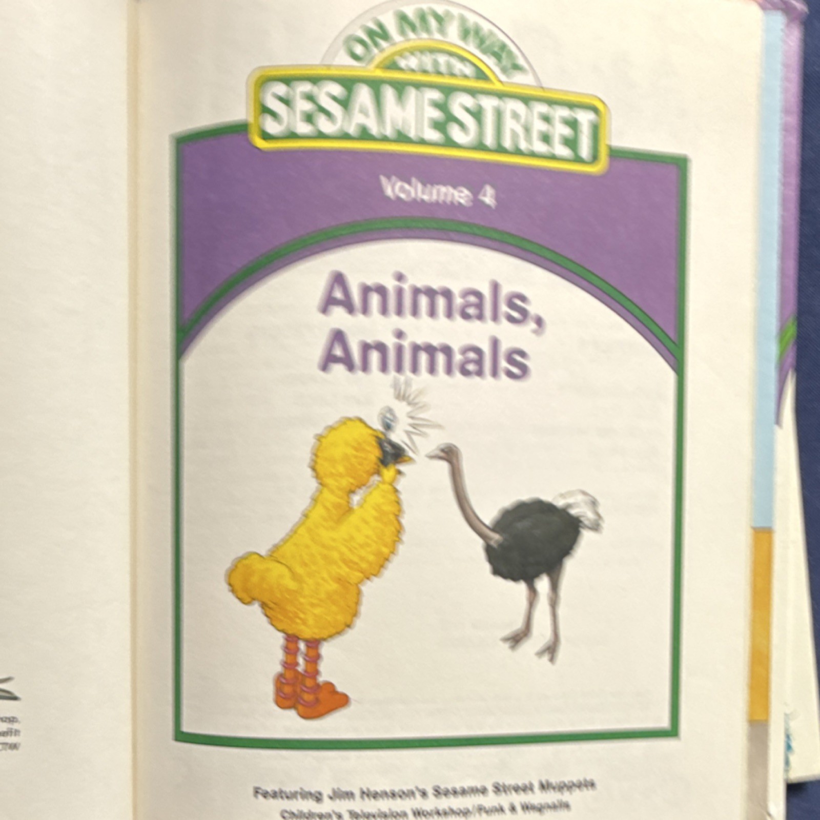 On My Way with Sesame Street Hardcover Lot (4 Books) Vol 3,4,8,9 Illustrated