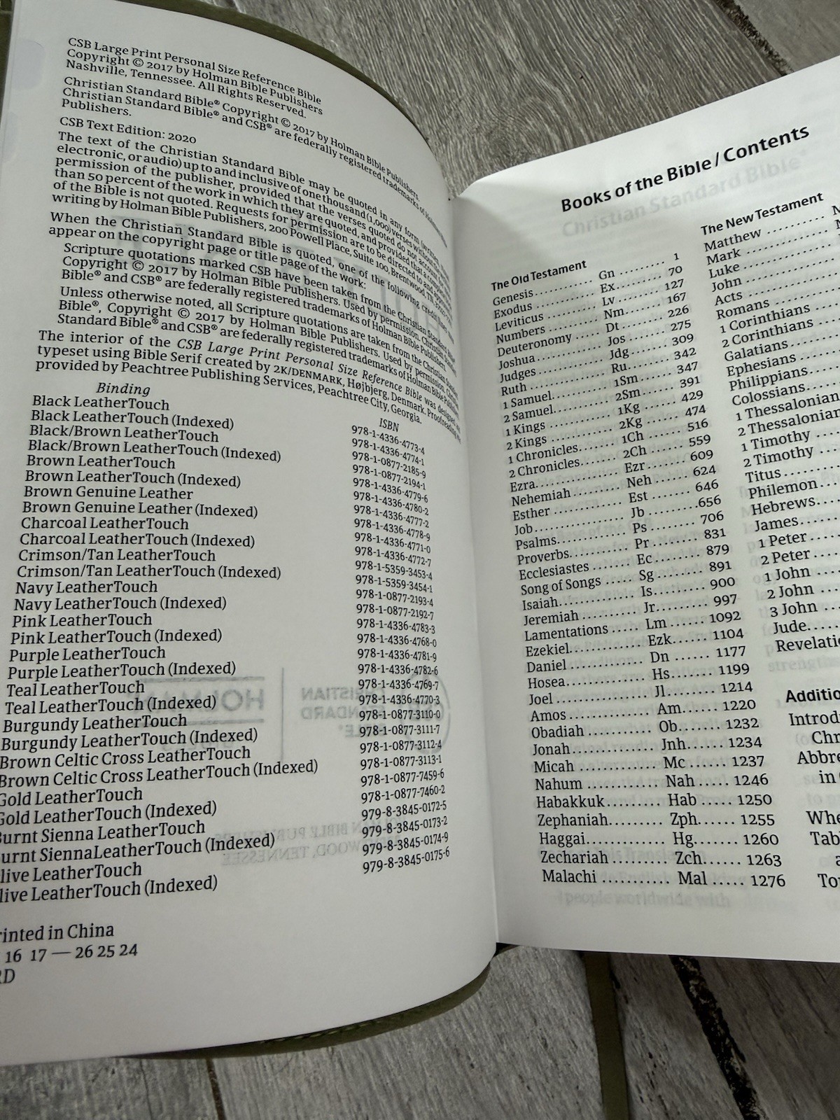 ✝️ CSB – Holy Bible LARGE PRINT Personal Size Reference Bible INDEXED Holman