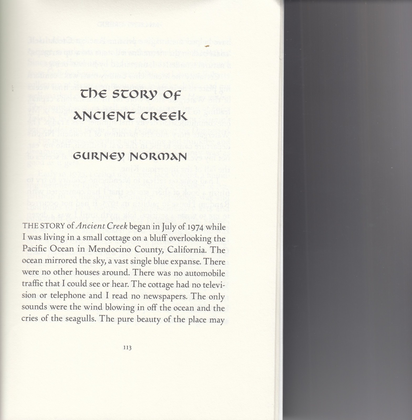 Ancient Creek (PB, 2012, 125 pages) by Gurney Norman