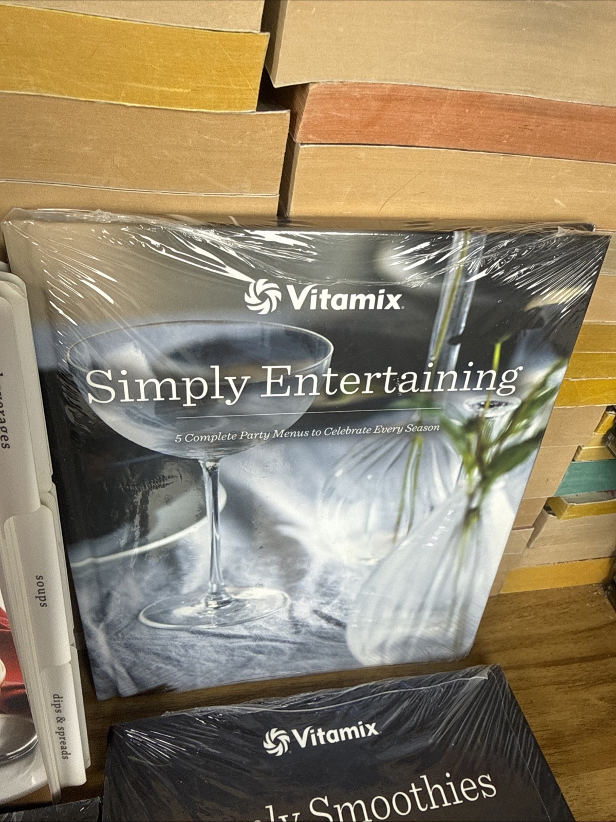 Lot Of 8 Vitamix Cookbooks Savor Entertaining Soups Blending Smoothies 6 Sealed