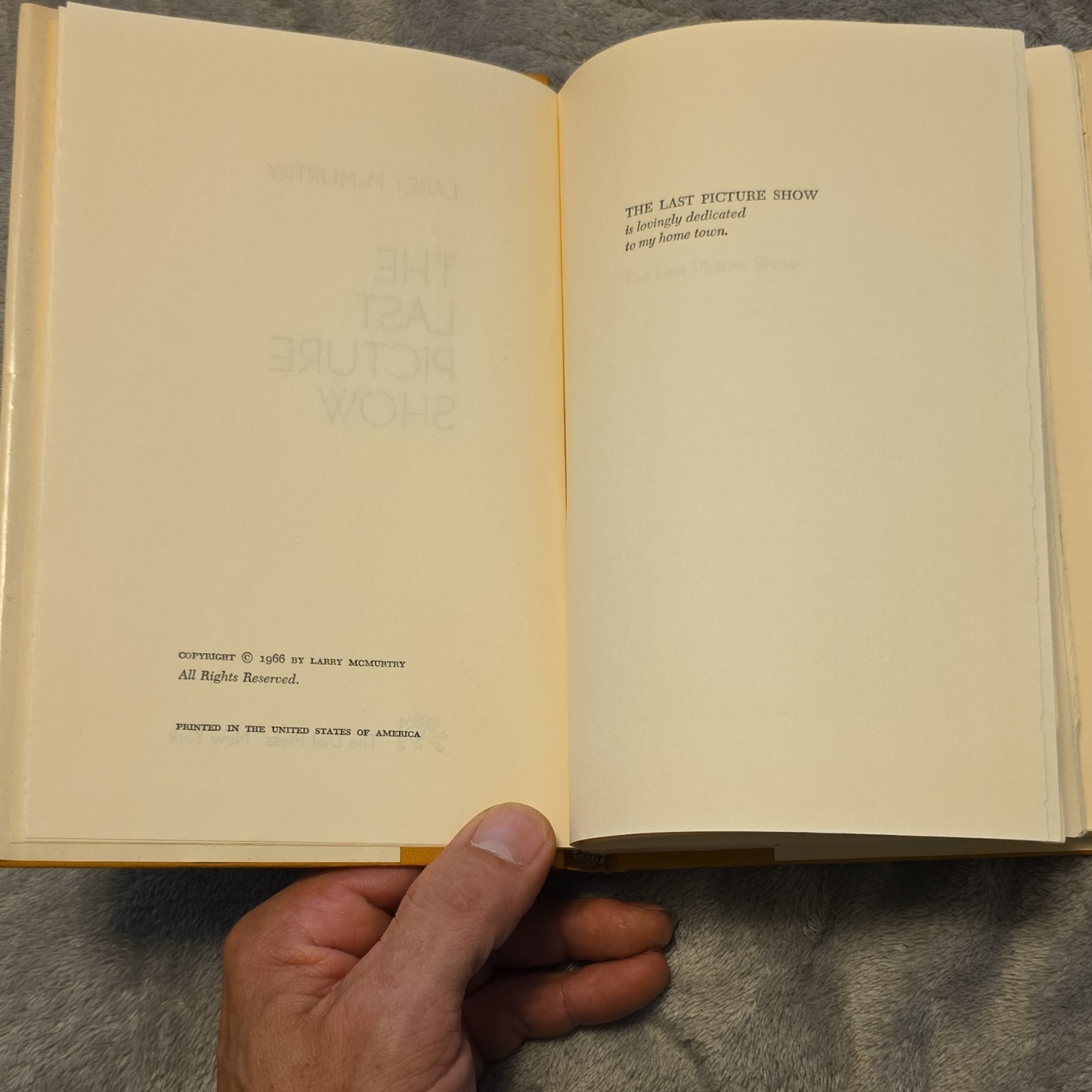 Larry McMurtry The Last Picture Show Hardcover First Edition 1966 Fiction DJ