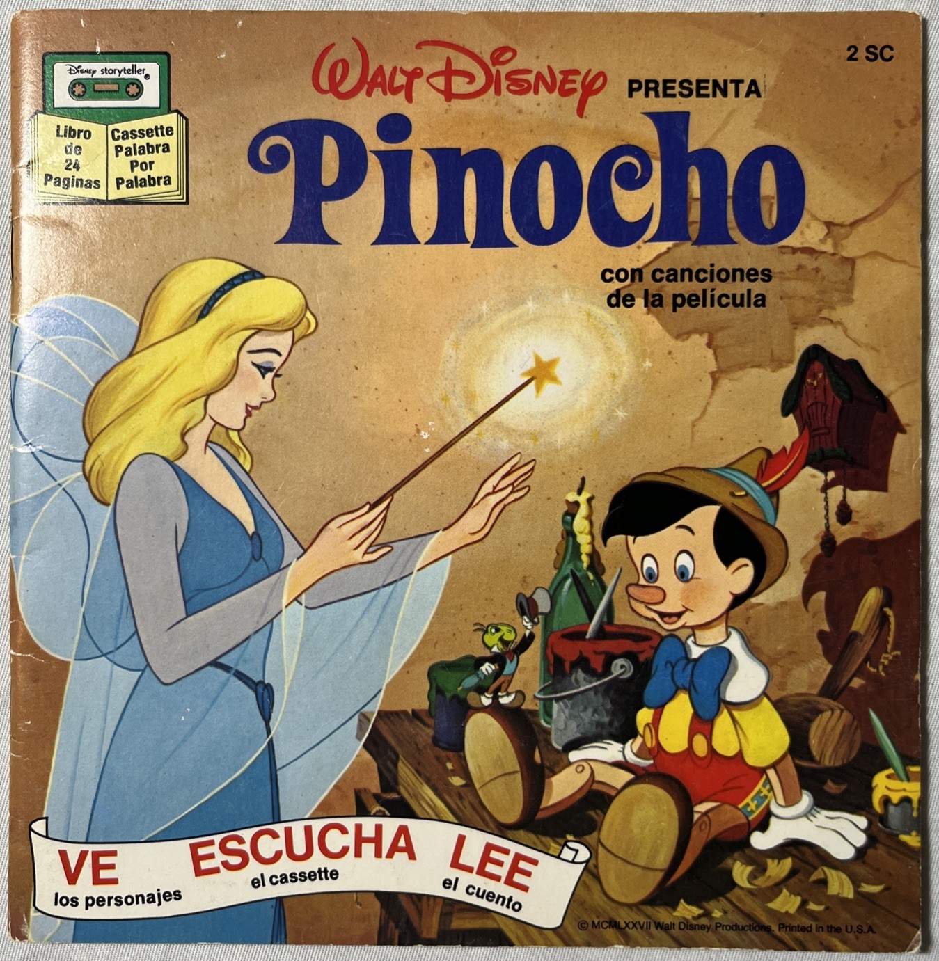 Disney Espanol: Pinocho – Ve,Escucha, Lee Libro (NO CASSETTE)*FREE SHIPPING*