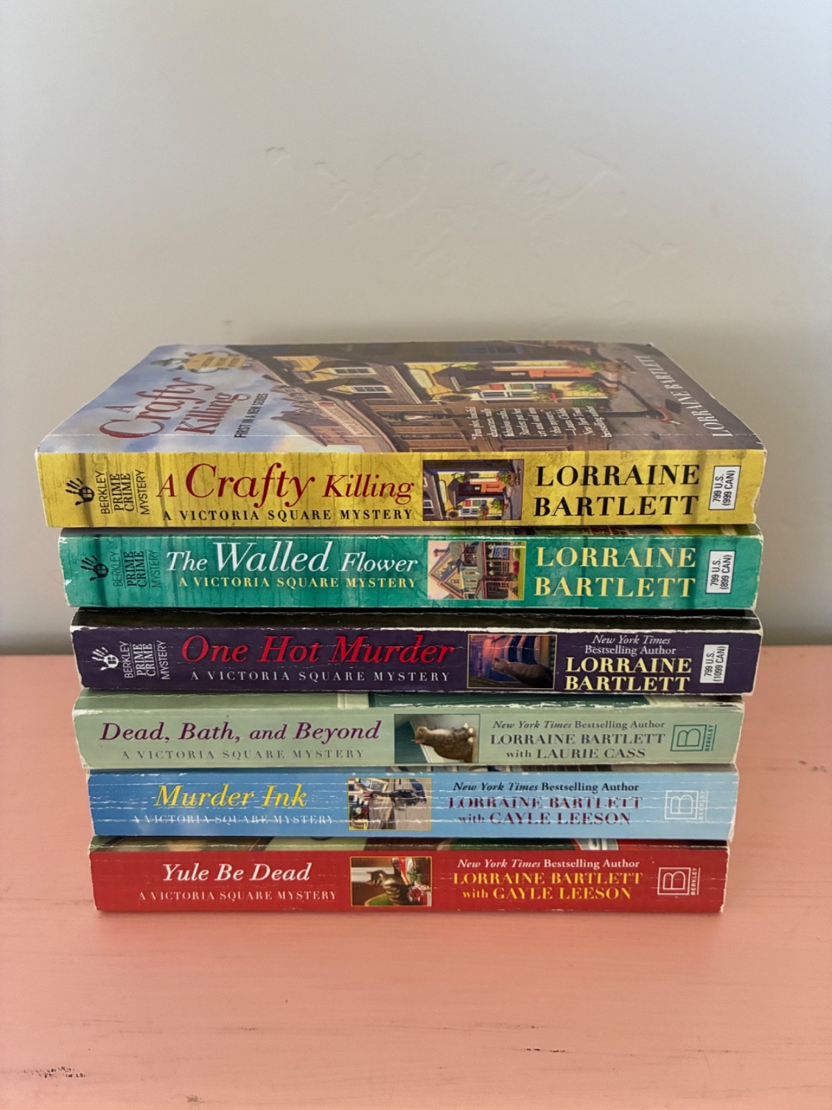 Lot of 6 Lorraine Bartlett Victoria Square Mystery Books Mysteries Cozy