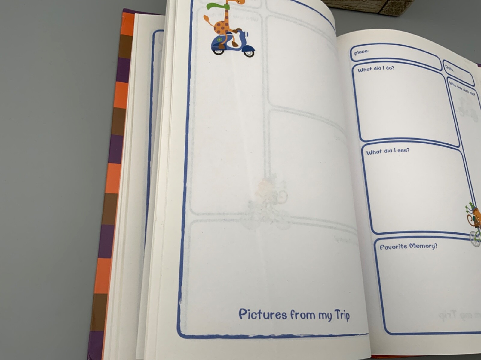 Travel Journel Hardback Book for Kids, 6 x 9 Inches, 100 pages