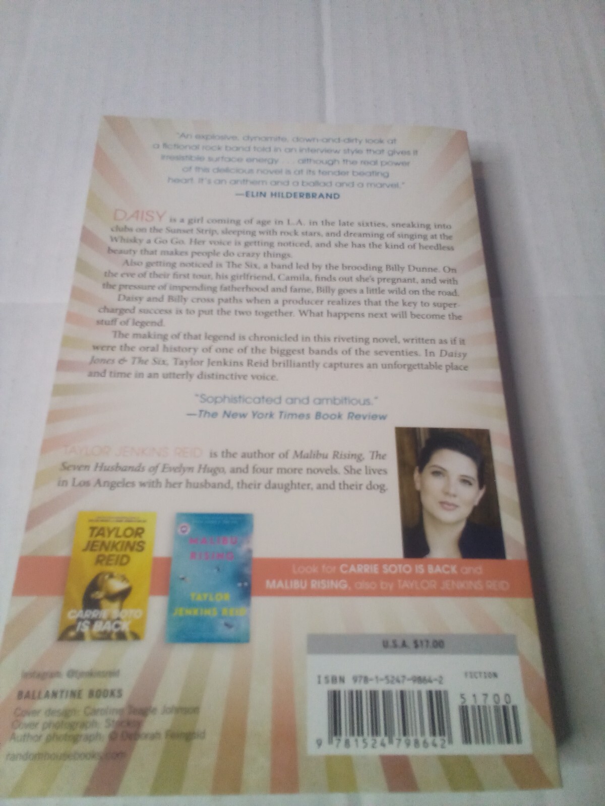 Daisy Jones & The Six Taylor Jenkins Reid Paperback Novel