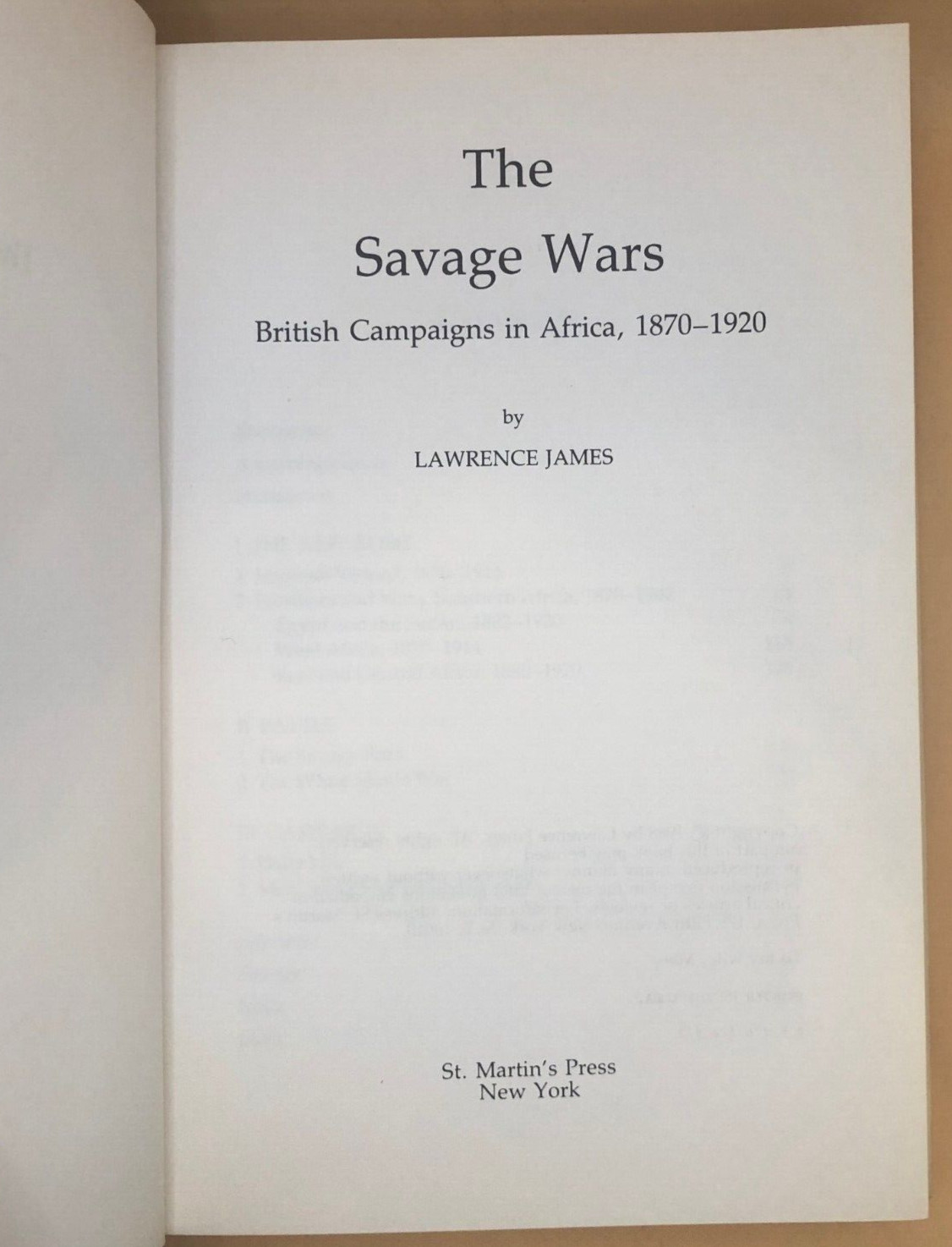 VINTAGE Savage Wars British Campaigns Africa 1870-1920 Lawrence James HISTORY HC