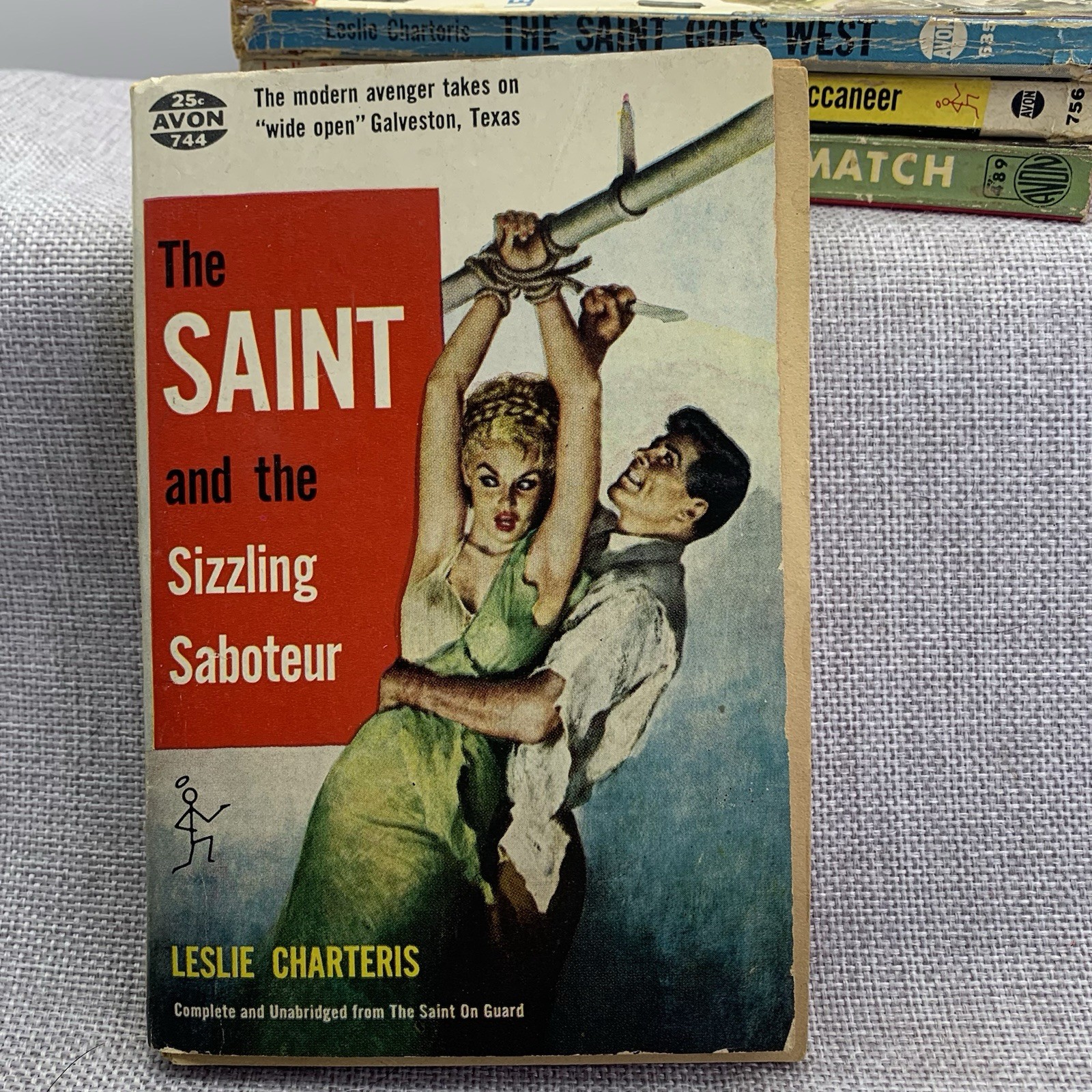The Saint 7 book lot by Leslie Charteris Vintage 1930s 40s Paperbacks Avon