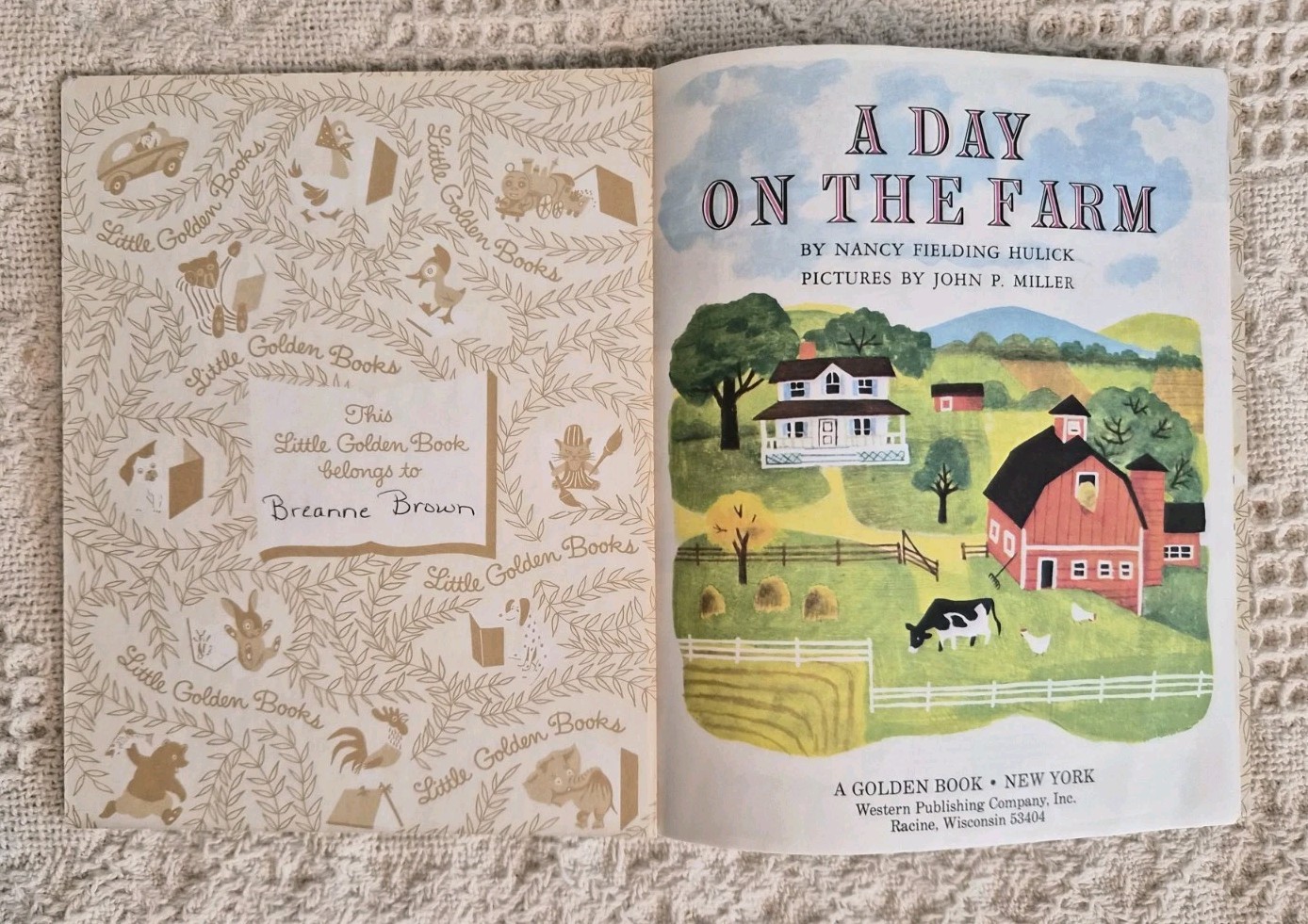 Lot of 3 Farm Themed Vintage Hardcover Little Golden Books