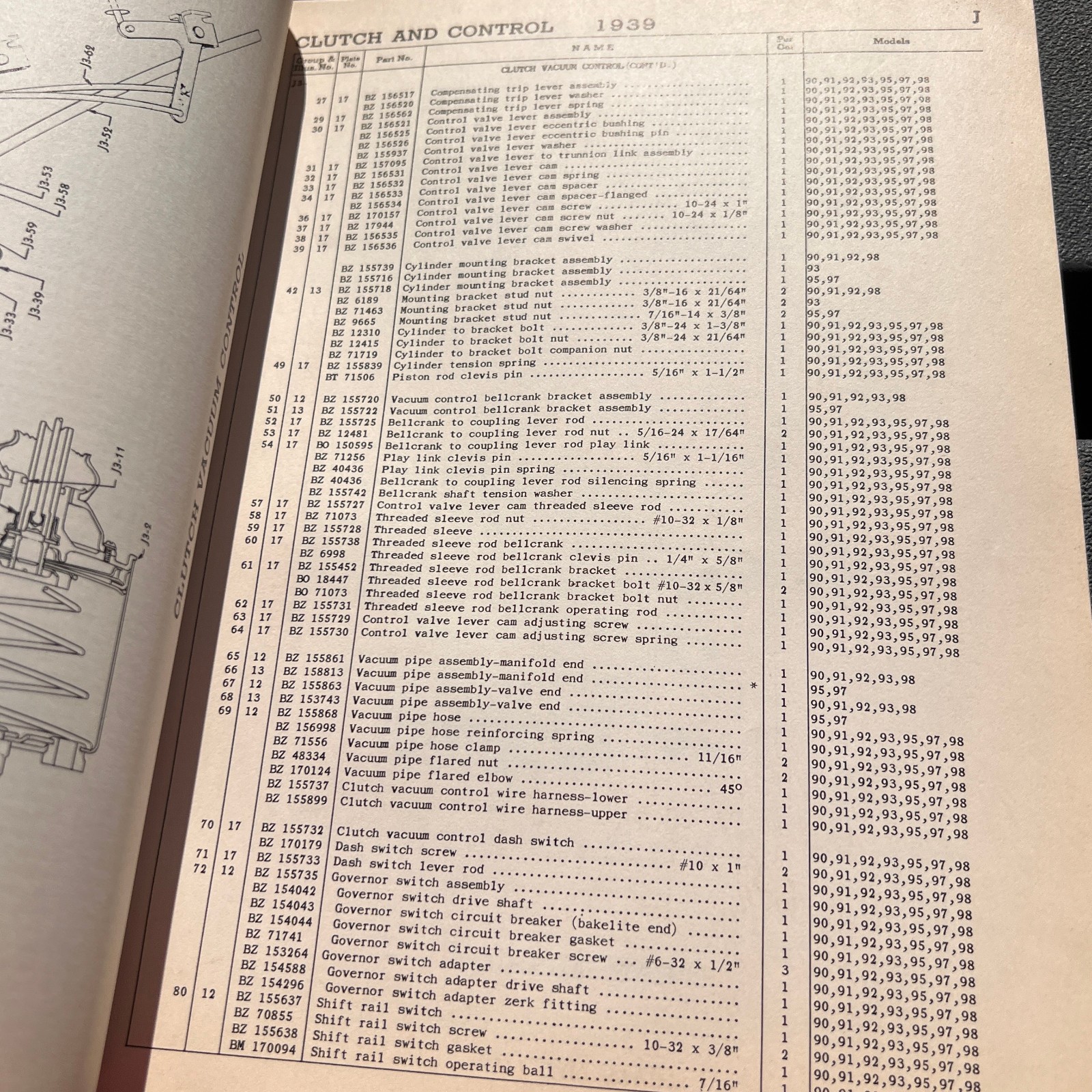 1939 HUDSON MOTOR CAR PARTS BOOK AUTO AUTOMOBILE 112 PACEMAKER SIX COUNTRY CLUB