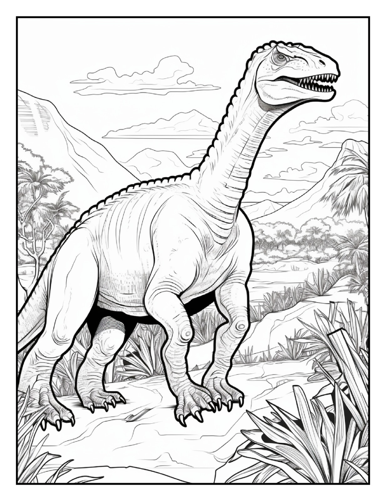 „Cute Dinosaur Coloring Book fun for allFun, Creative & Relaxing Art Pages