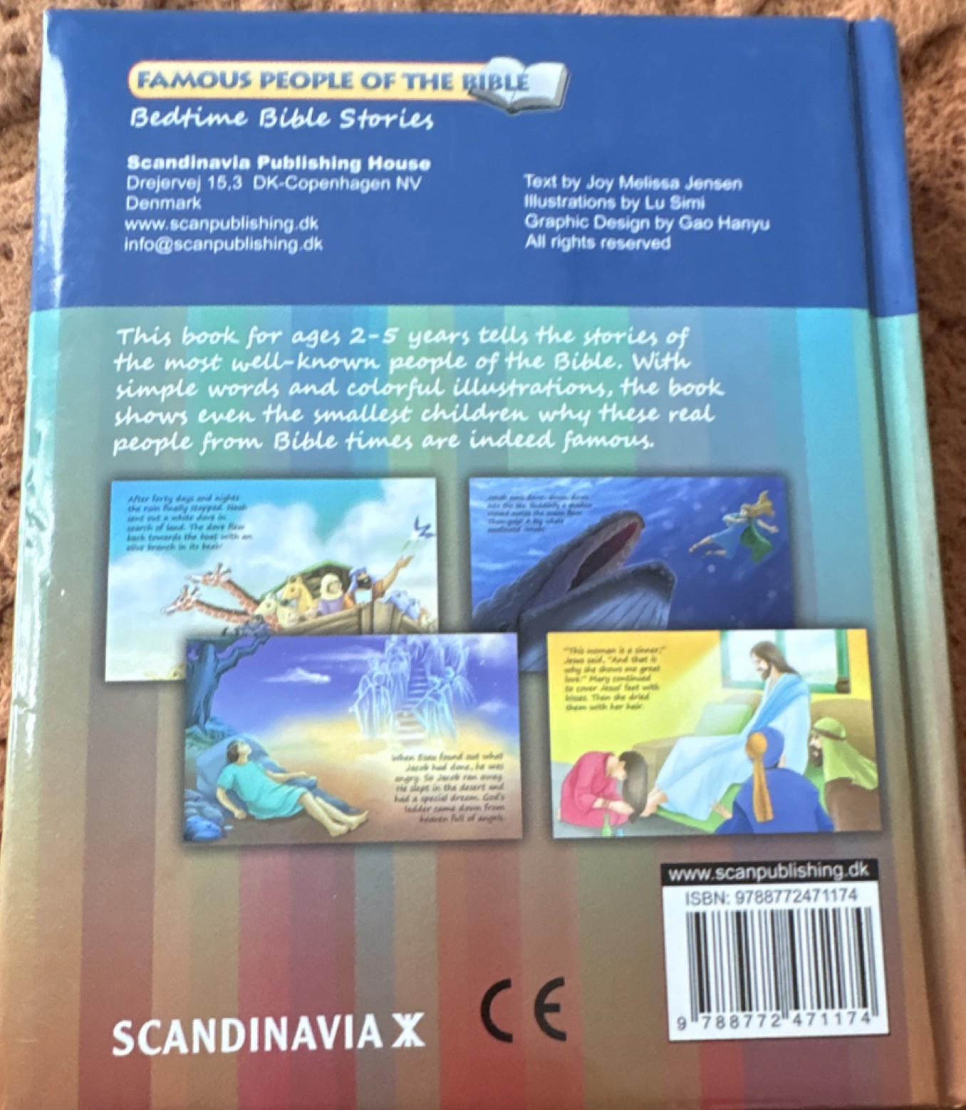 Famous People of the Bible Bedtime Bible Stories Jensen HC 2012 Illus ScanPub