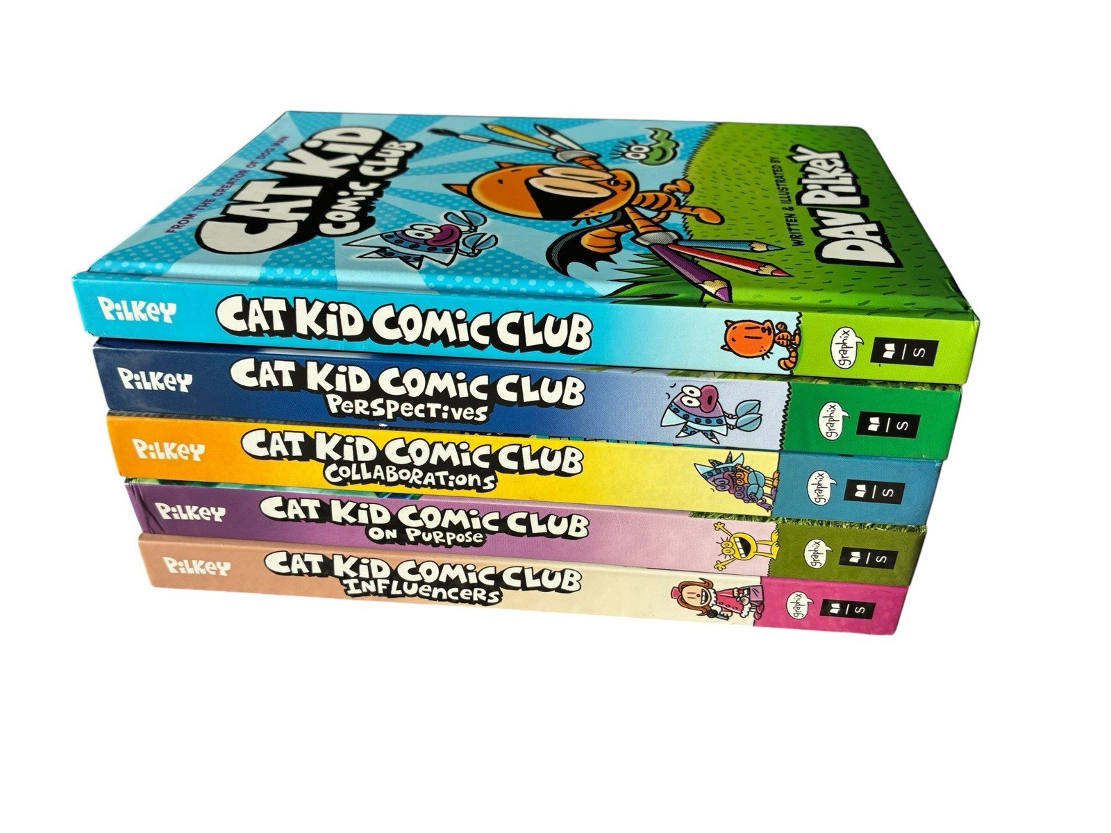 Cat Kid Comic Club #1-5 Hardcover Complete Set Dav Pilkey