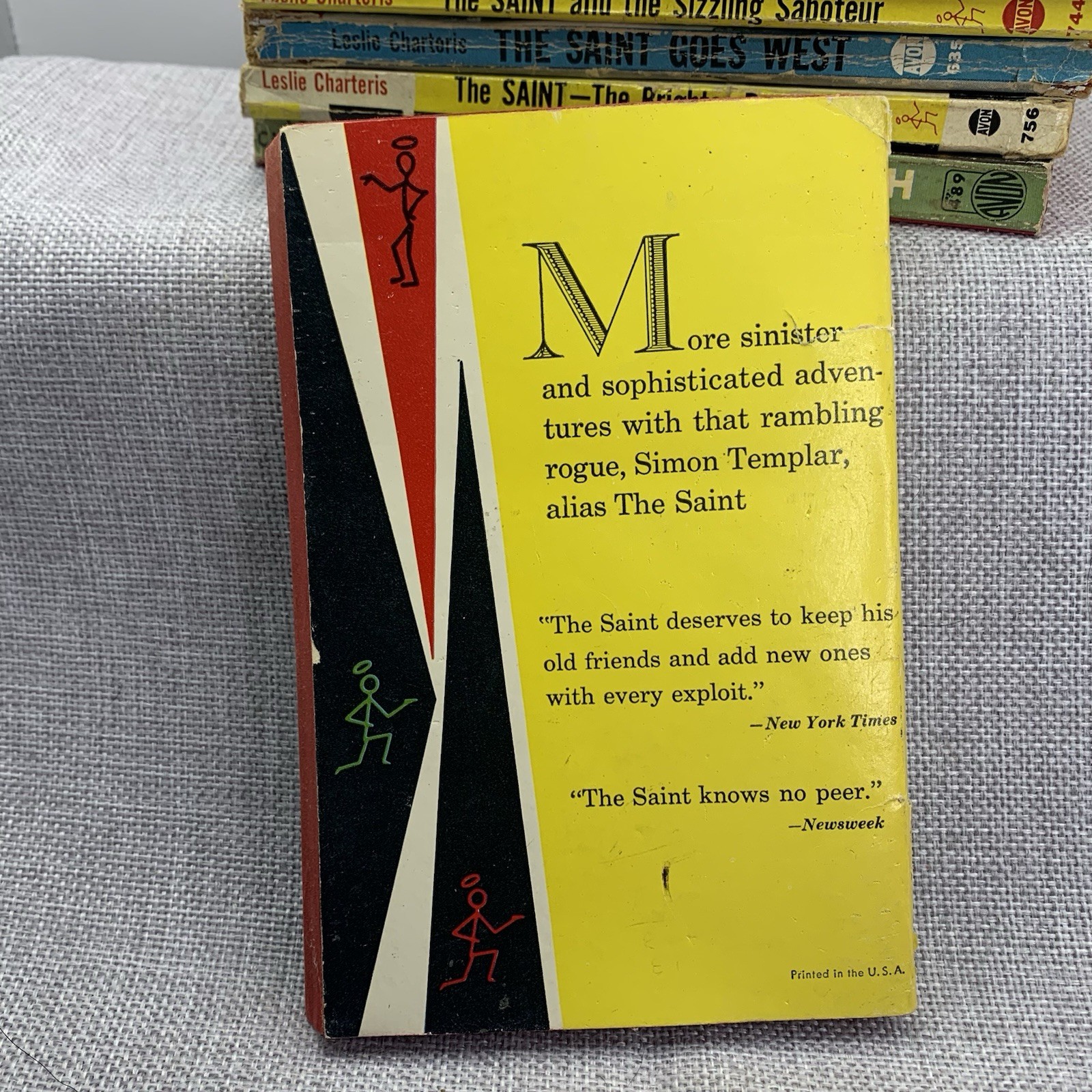 The Saint 7 book lot by Leslie Charteris Vintage 1930s 40s Paperbacks Avon
