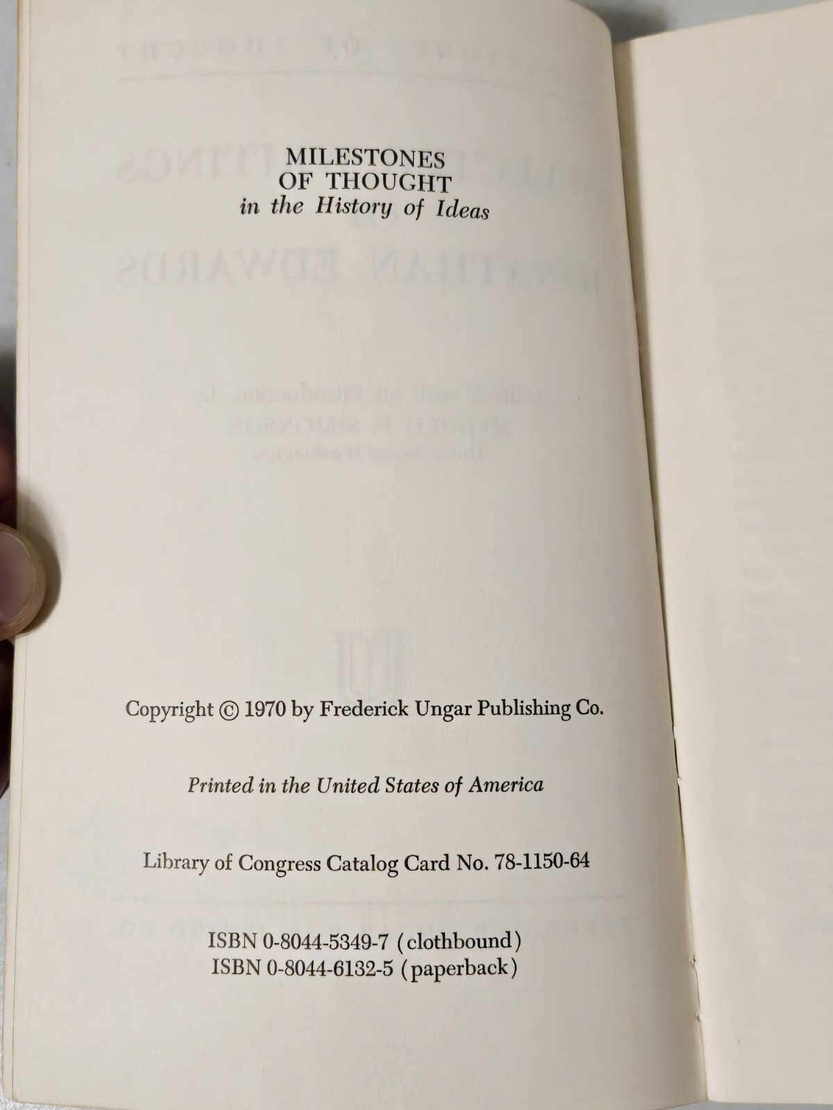 Jonathan Edwards The Preacher (HC) & Selected Writings of Jonathan Edwards (Pbk)