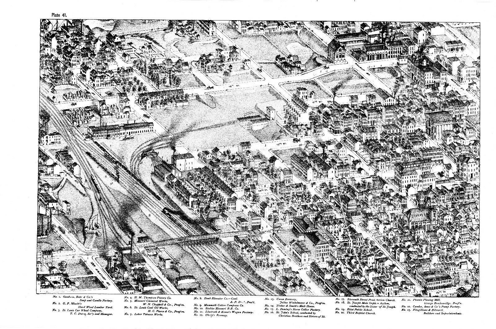 Pictorial St. Louis: The Great Metropolis of the Mississippi Valley 1875 HC 1971