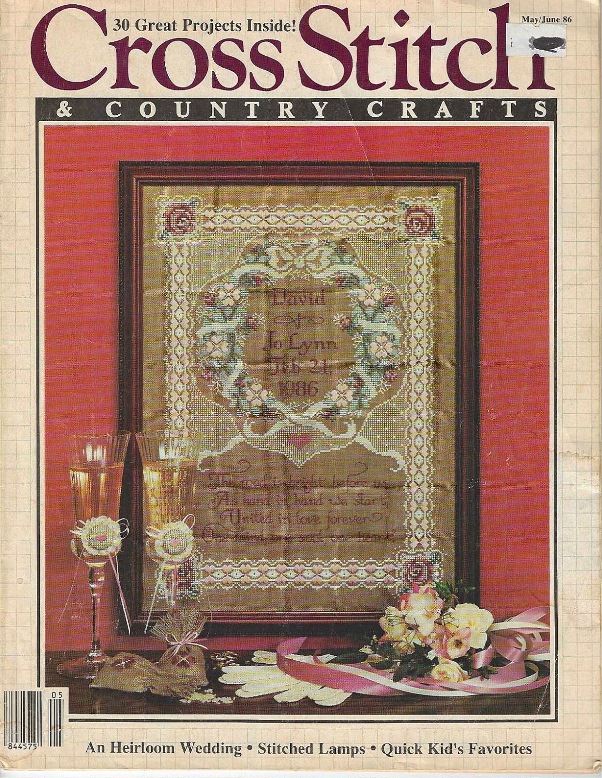 Cross Stitch & Country Crafts magazine, 1986 to 1989, inexpensive shipping