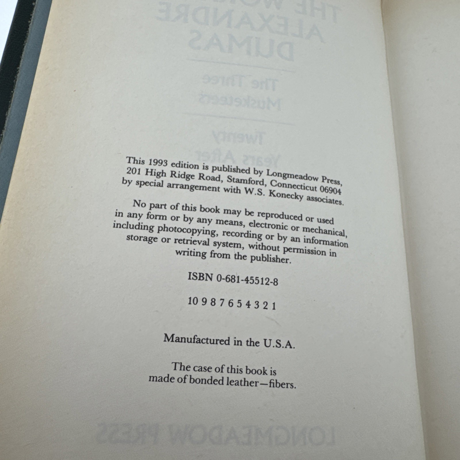 The Works Of Alexandre Dumas Longmeadow Press Leather Book
